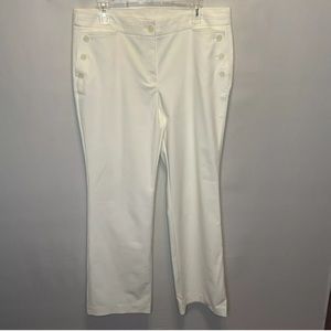 Anne Klein White Trouser Pants/Slacks size 14 Regular
